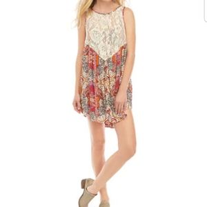 Free People Count Me In Trapeze Top Mini Dress Tunic